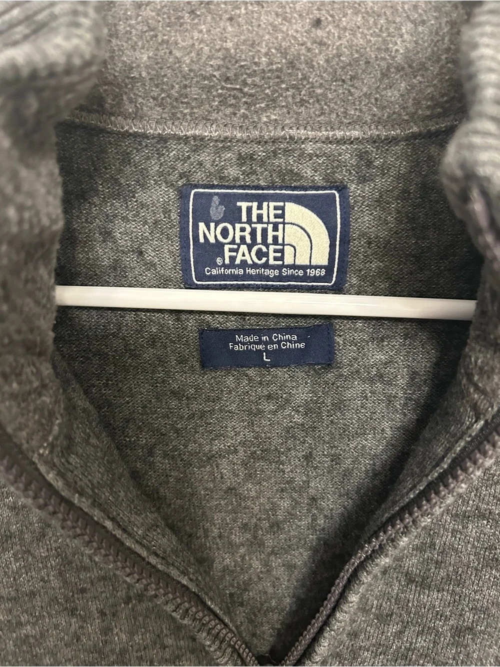 The North Face Men's Gray Half-Zip Wool-Blend Sweater